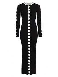 Victor Glemaud - Diamond Pattern Knit Maxi Dress at Saks Fifth Avenue