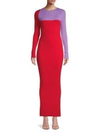 Victor Glemaud Colorblocked Long Sleeve Maxi Dress at Saks Fifth Avenue