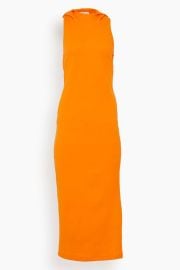 Victor Glemaud Cut Out Hooded Dress in Orange Hampden Clothing at Hampden