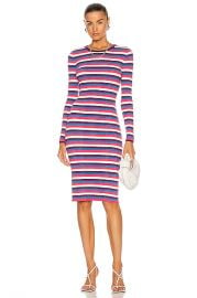 Victor Glemaud Variegated Rib Dress in Blue Multi Stripe   FWRD at Forward