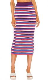 Victor Glemaud Varigated Rib Skirt in Blue Multi Stripe from Revolve com at Revolve