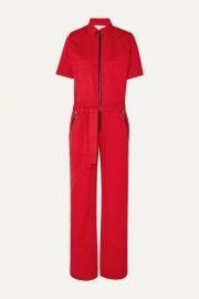 Victoria  Victoria Beckham - Belted cotton-drill jumpsuit at Net A Porter