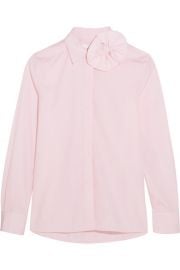 Victoria  Victoria Beckham   Bow-embellished cotton-poplin shirt at Net A Porter