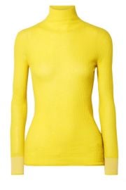 Victoria  Victoria Beckham - Ribbed wool turtleneck sweater at Net A Porter