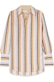 Victoria  Victoria Beckham   Striped silk-satin shirt at Net A Porter