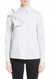 Victoria  Victoria Beckham Knot Stripe Shirt at Nordstrom