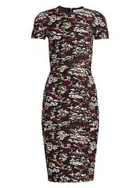 Victoria Beckham - Camo Print Cap Sleeve Sheath Dress at Saks Fifth Avenue