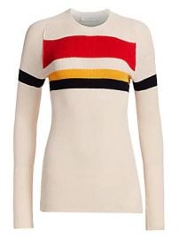 Victoria Beckham - Cotton-Blend Striped Sweater at Saks Fifth Avenue