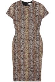 Victoria Beckham - Cotton-blend snake-jacquard dress at Net A Porter