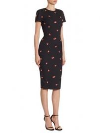 Victoria Beckham - Floral Fitted Dress at Saks Fifth Avenue