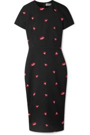 Victoria Beckham   Floral-jacquard dress at Net A Porter