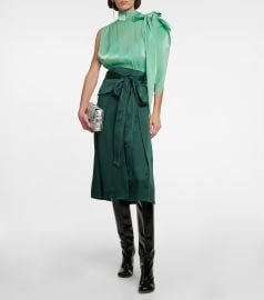 Victoria Beckham - High-rise belted midi skirt at Mytheresa