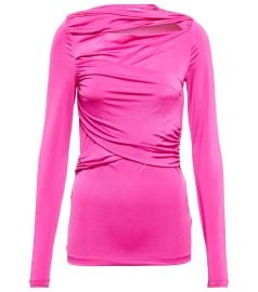 Victoria Beckham - Jersey wrap top at Mytheresa