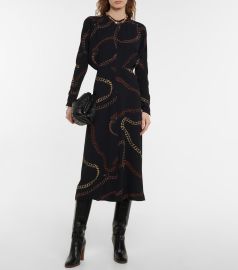 Victoria Beckham - Printed midi dress at Mytheresa