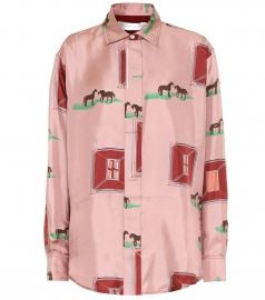 Victoria Beckham - Printed silk shirtPrinted silk shirt at Mytheresa