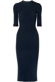 Victoria Beckham - Ribbed stretch-knit midi dress at Net A Porter