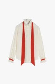 Victoria Beckham - Ruffled silk twill blouse at Mytheresa