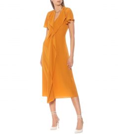 Victoria Beckham - Silk crpe de chine dress at Mytheresa