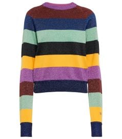 Victoria Beckham - Striped metallic sweater at Mytheresa