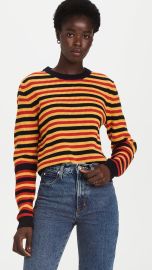 Victoria Beckham All Over Stripe Crewneck Sweater at Shopbop