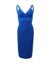 Victoria Beckham Blue Vneck Dress at Marissa Collections