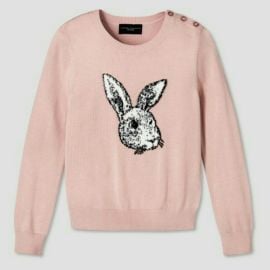 Victoria Beckham Blush Bunny Sweater at Neiman Marcus