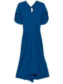 Victoria Beckham Cady Midi Dress Blue at Farfetch