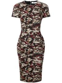 Victoria Beckham Camouflage Jacquard Midi Dress - Farfetch at Farfetch