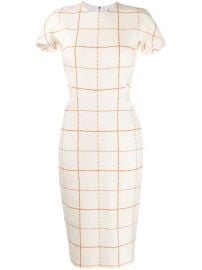 Victoria Beckham Checked Midi Dress - Farfetch at Farfetch