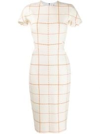 Victoria Beckham Checked Midi Dress - Farfetch at Farfetch