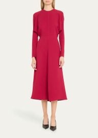 Victoria Beckham Classic Dolman Sleeve Midi Dress at Bergdorf Goodman