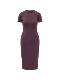Victoria Beckham Claude zip-fastening Midi Dress Purple at Farfetch