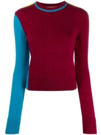 Victoria Beckham Colour Block Knitted Jumper - Farfetch at Farfetch