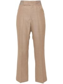 Victoria Beckham Cropped Flared Trousers Neutrals at Farfetch