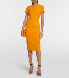 Victoria Beckham Darted Sheath Dress in Mandarin at Mytheresa