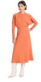 Victoria Beckham Dolman Midi Dress Papaya 12 at Shopbop