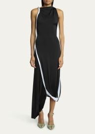 Victoria Beckham Double Layer Jersey Asymmetric Dress - at Bergdorf Goodman