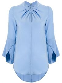 Victoria Beckham Flare-sleeve Knot Blouse at Farfetch