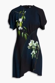 Victoria Beckham Floral print crepe mini dress at The Outnet