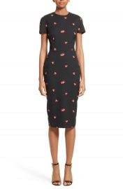 Victoria Beckham Flower Print Pencil Dress at Nordstrom