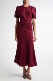 Victoria Beckham Flutter Sleeve Midi Dress at Nordstrom