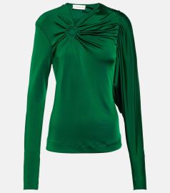 Victoria Beckham Gathered Circle Cut Out Top at Mytheresa