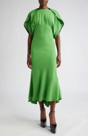 Victoria Beckham Gathered Dolman Sleeve Dress at Nordstrom