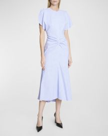 Victoria Beckham Gathered Waist Midi Dress at Neiman Marcus