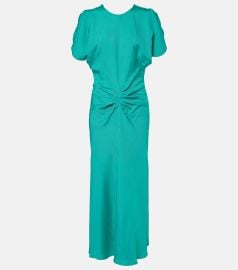 Victoria Beckham Gathered midi dress at Mytheresa