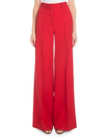 Victoria Beckham High-Waist Wide-Leg Wool Trousers at Neiman Marcus