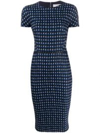 Victoria Beckham Houndstooth Fitted Dress - Farfetch at Farfetch