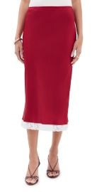 Victoria Beckham Lace Trim Slip Skirt Rose 4 at Shopbop
