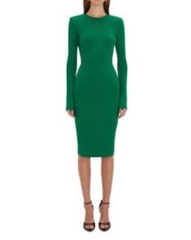 Victoria Beckham Long Sleeve Fitted Wool Dress Bloomingdales at Bloomingdales