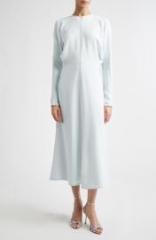 Victoria Beckham Long Sleeve Stretch Crepe Midi Dress (Women) | Nordstrom at Nordstrom